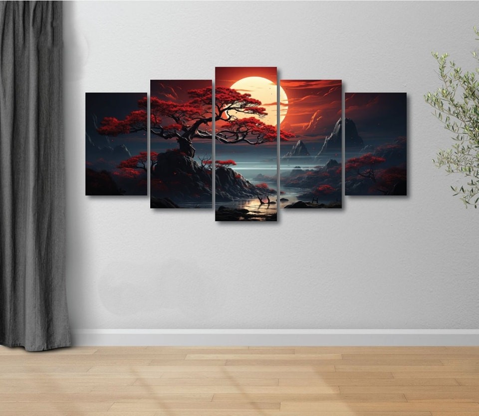 Picture of premium quality 5Pcs In 1 Set Wall Canvas Art printing