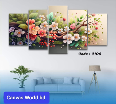 Picture of 5Pcs In 1 Set Wall Canvas Art printing