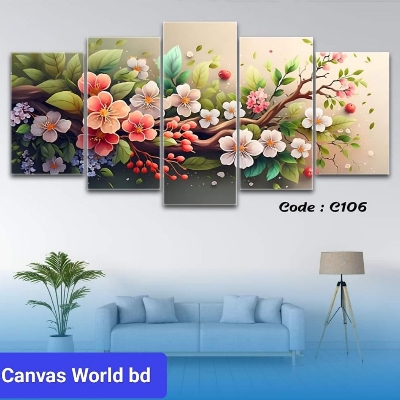 Picture of 5Pcs In 1 Set Wall Canvas Art printing