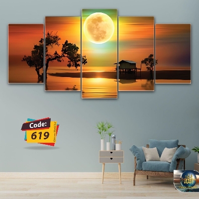Picture of 5Pcs In 1 Set Wall Canvas Art printing