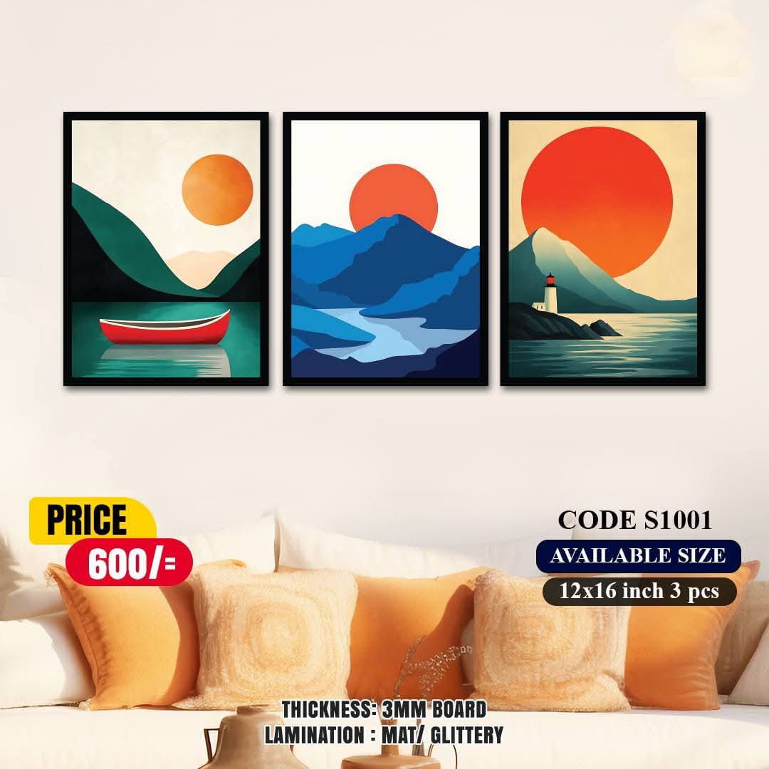 Picture of 3 pcs Most Unique Combo Wallboard set for Home Decoration. Wall Decoration for Home