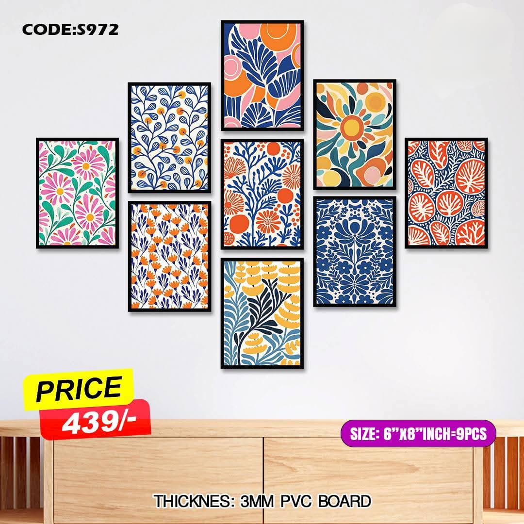Picture of 9 pcs Most Unique Combo Wallboard set for Home Decoration. Wall Decoration for Home