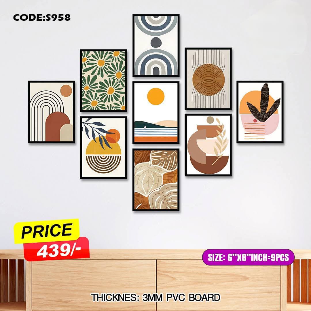 Picture of 9 pcs Most Unique Combo Wallboard set for Home Decoration. Wall Decoration for Home
