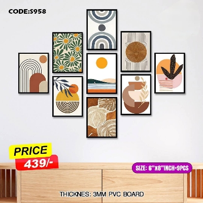 Picture of 9 pcs Most Unique Combo Wallboard set for Home Decoration. Wall Decoration for Home
