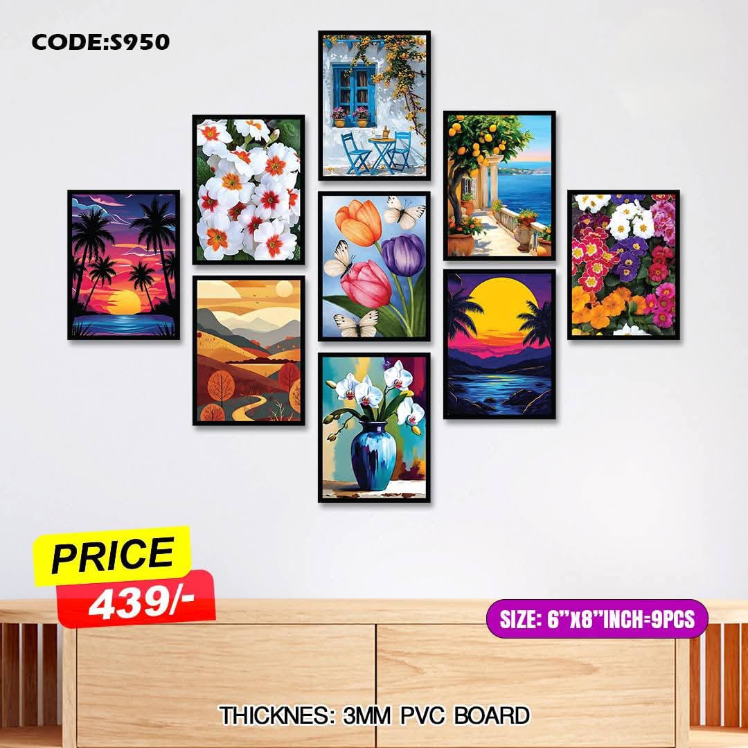 Picture of 9 pcs Most Unique Combo Wallboard set for Home Decoration. Wall Decoration for Home