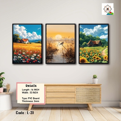 Picture of 3 pcs Most Unique Combo Wallmate Set – Perfect for Home & Office Wall Decoration