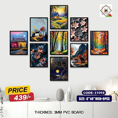 Picture of Premium PVC & HD Sticker Wallmate Set – 9pcs Combo