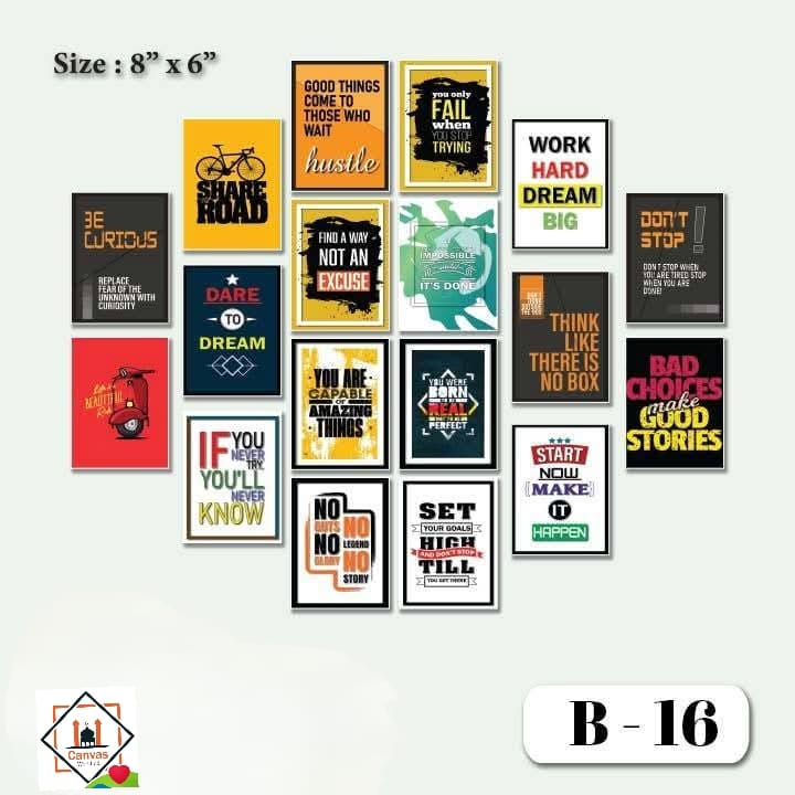 Picture of Premium PVC & HD Sticker Wallmate Set – 18pcs Combo