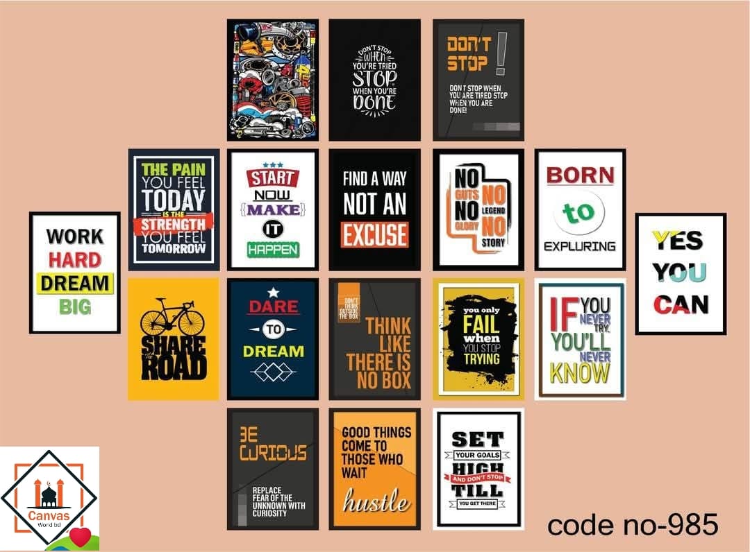 Picture of Premium PVC & HD Sticker Wallmate Set – 18pcs Combo