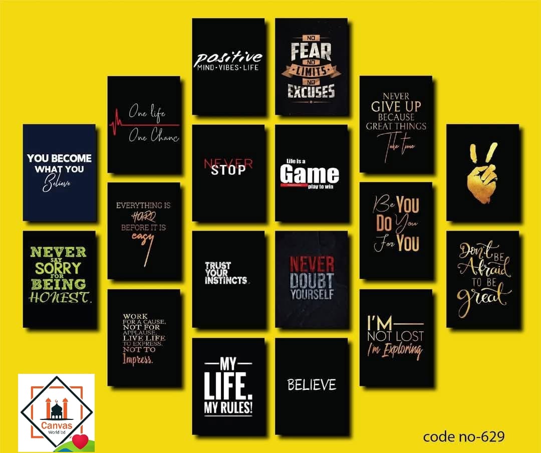 Picture of 18pcs Unique Design Wallmate Combo Set – Perfect for Home & Office Wall Decoration