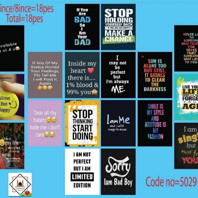 Picture of 18pcs Unique Design Wallmate Combo Set – Perfect for Home & Office Wall Decoration