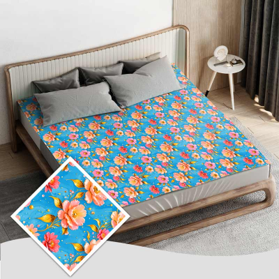 Picture of PVC Bed Cover Sornali Blue (70x83)"