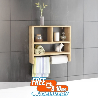 Picture of Furniture Express Stylish Addition - Best Quality Furniture Towel Rack and Bathroom shelf | Multipurpose Wall Mounted Shelves Storage - Modern - Choice Expression