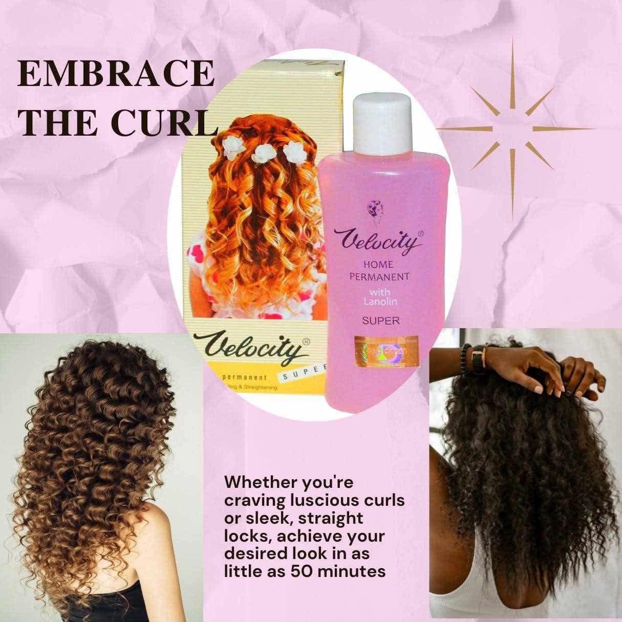 Picture of Velocity Home Permanent for Hair Curling and Straightening-100 ML