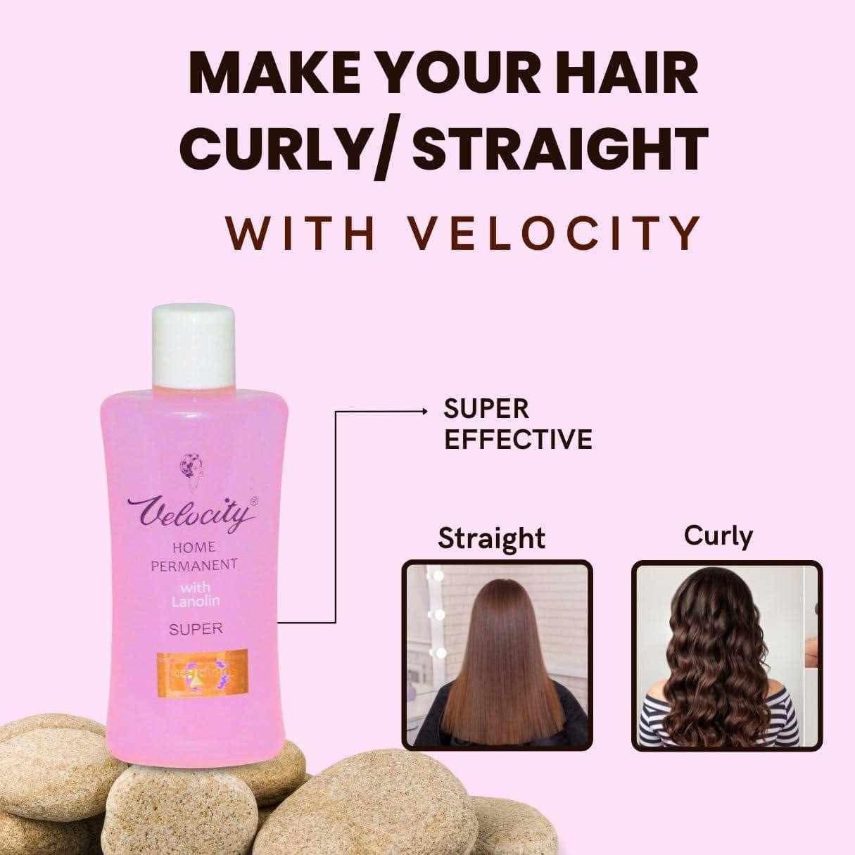 Picture of Velocity Home Permanent for Hair Curling and Straightening-100 ML