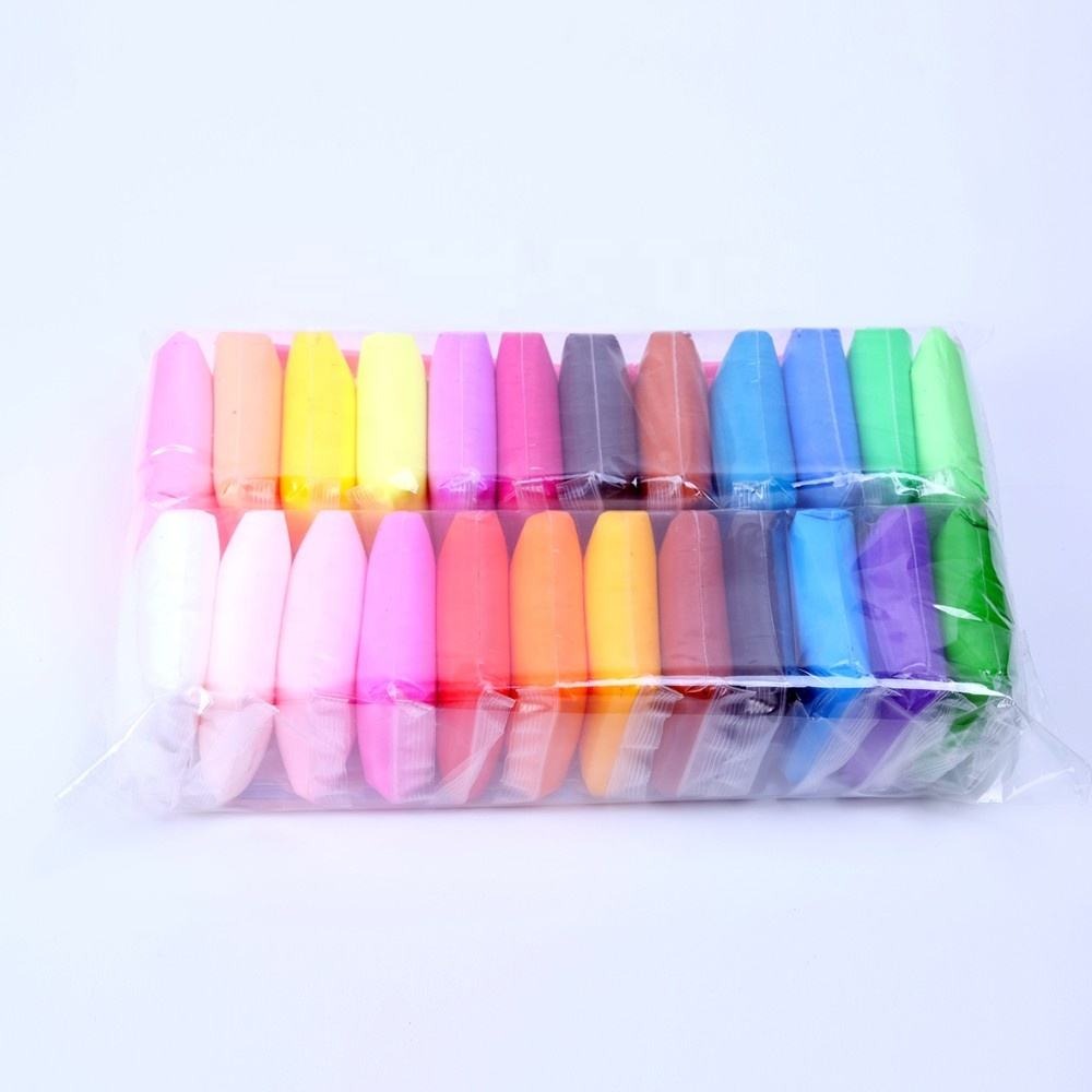 Picture of 12 Colors Soft Super Light Clay Modeling Air Dry Clay For DIY Handmade Toys | Size Medium | 2 pack=24 pcs