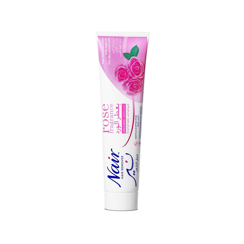 Picture of 110 ml Nair rose fragrance Unwanted Hair removal cream International UK product used for male/ female