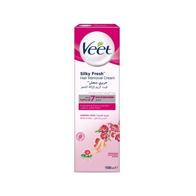Picture of 100 gm Skin care Veet Silky fresh Hair Remover cream Normal skin International France product used for male/ female