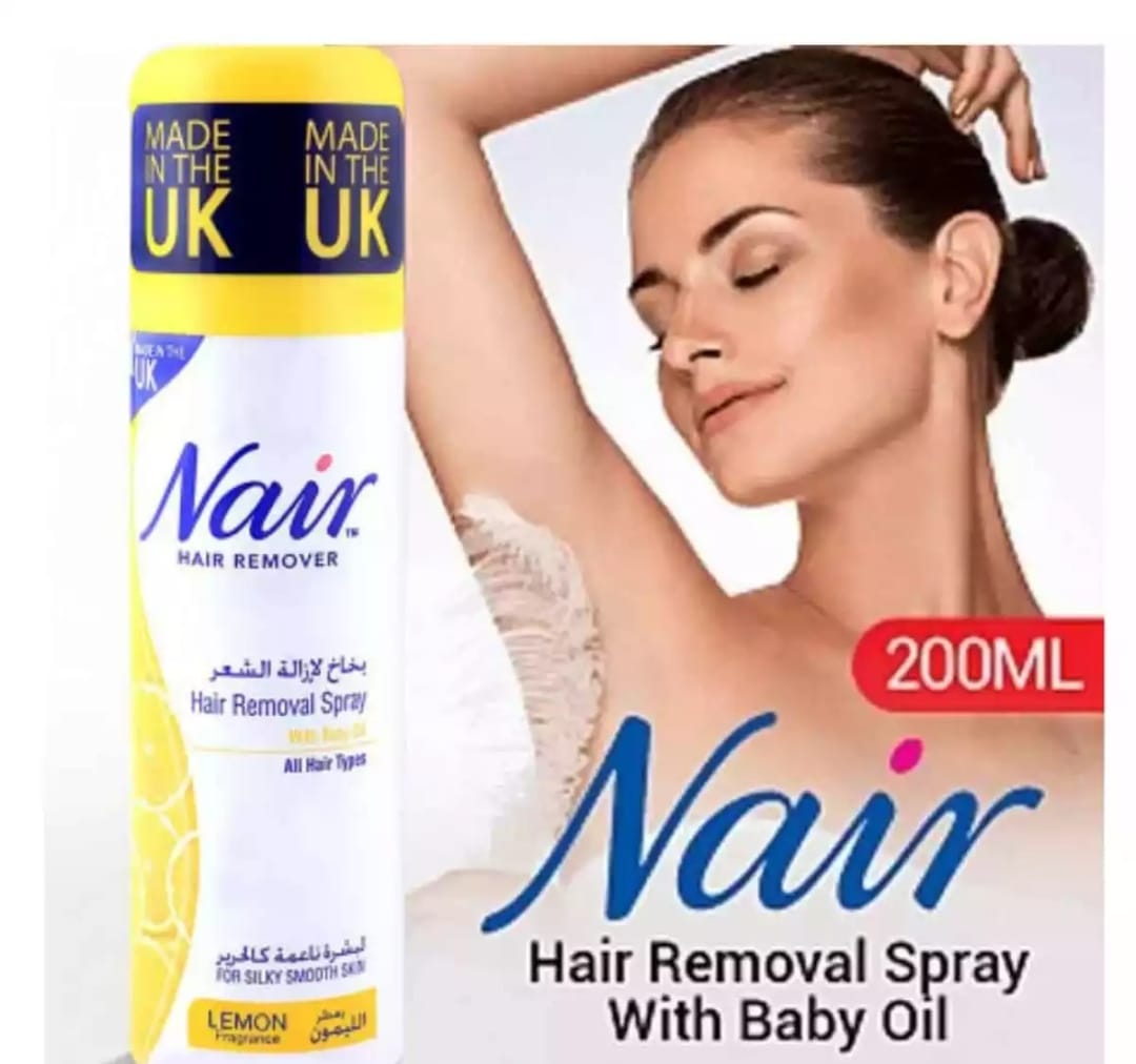 Picture of International UK product unwanted Hair removal spray Nair lemon fragrance used for male/ female - 200 ml