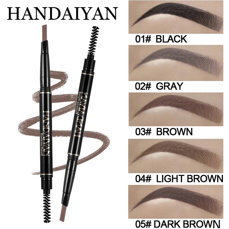Picture of HANDAIYAN  Waterproof Eyebrow Pencil Dark Brown, Premium Eye Brow Pencil Brn with Spoolie Brush, Longwearing for Perfect Brows