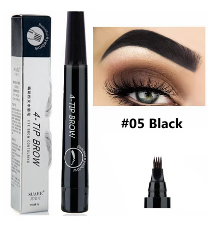 Picture of 4 Point Eyebrow Pencil Maquillajes Para Mujer Waterproof Liquid Eyebrow Pen Makeup Long Lasting Cosmetic Microblade Brow Pencil