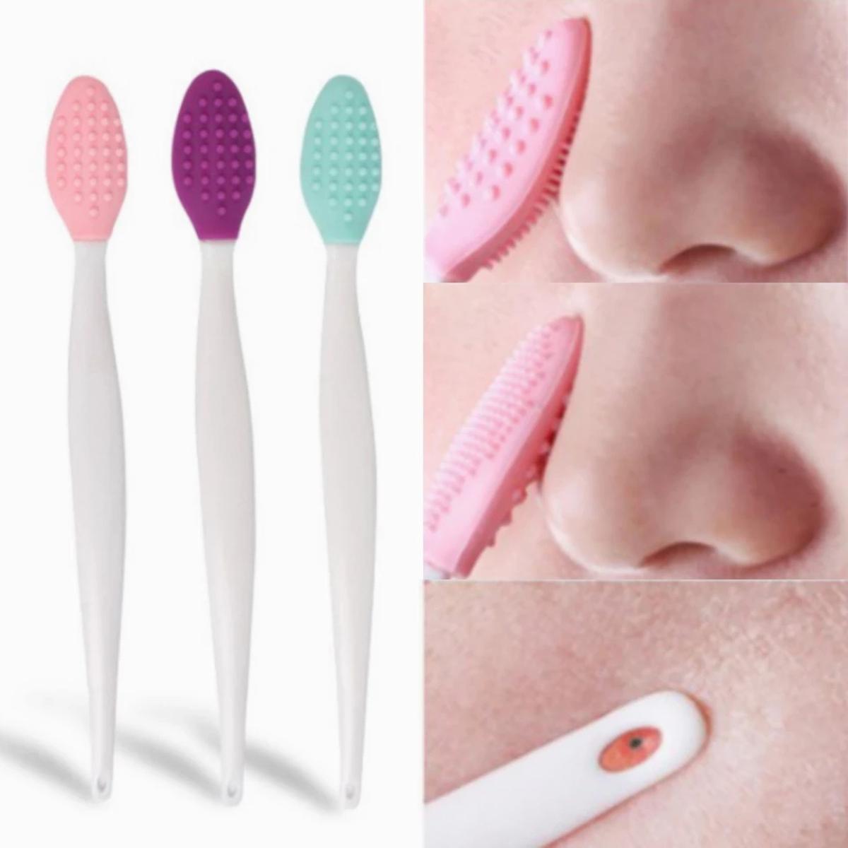 Picture of 1-Pcs Silicone Face Cleansing Brush Effective Nose Exfoliator Blackhead Removal Soft Deep Cleaning Brush Face Scrub Massage