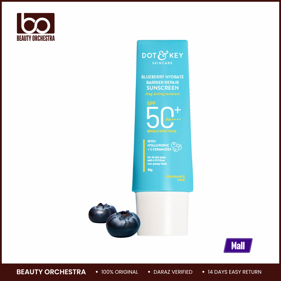 Picture of Dot & Key Blueberry Hydrate Barrier Repair Sunscreen Spf 50+, Pa++++|For Dry Sensitive Skin 50G