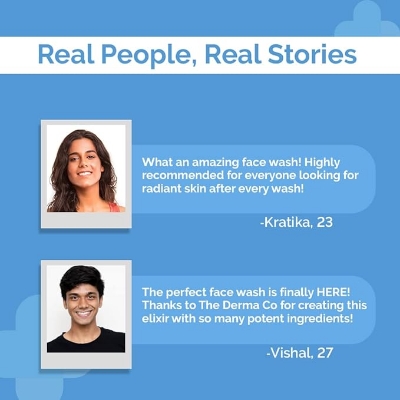 Picture of The Derma Co 2% Cica-Glow Daily Face Wash - 100ml