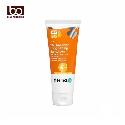 Picture of The Derma Co 1% Hyaluronic Long-Lasting Sunscreen | SPF 50 PA++++ With Hyaluronic Acid & Vitamin E 50 g