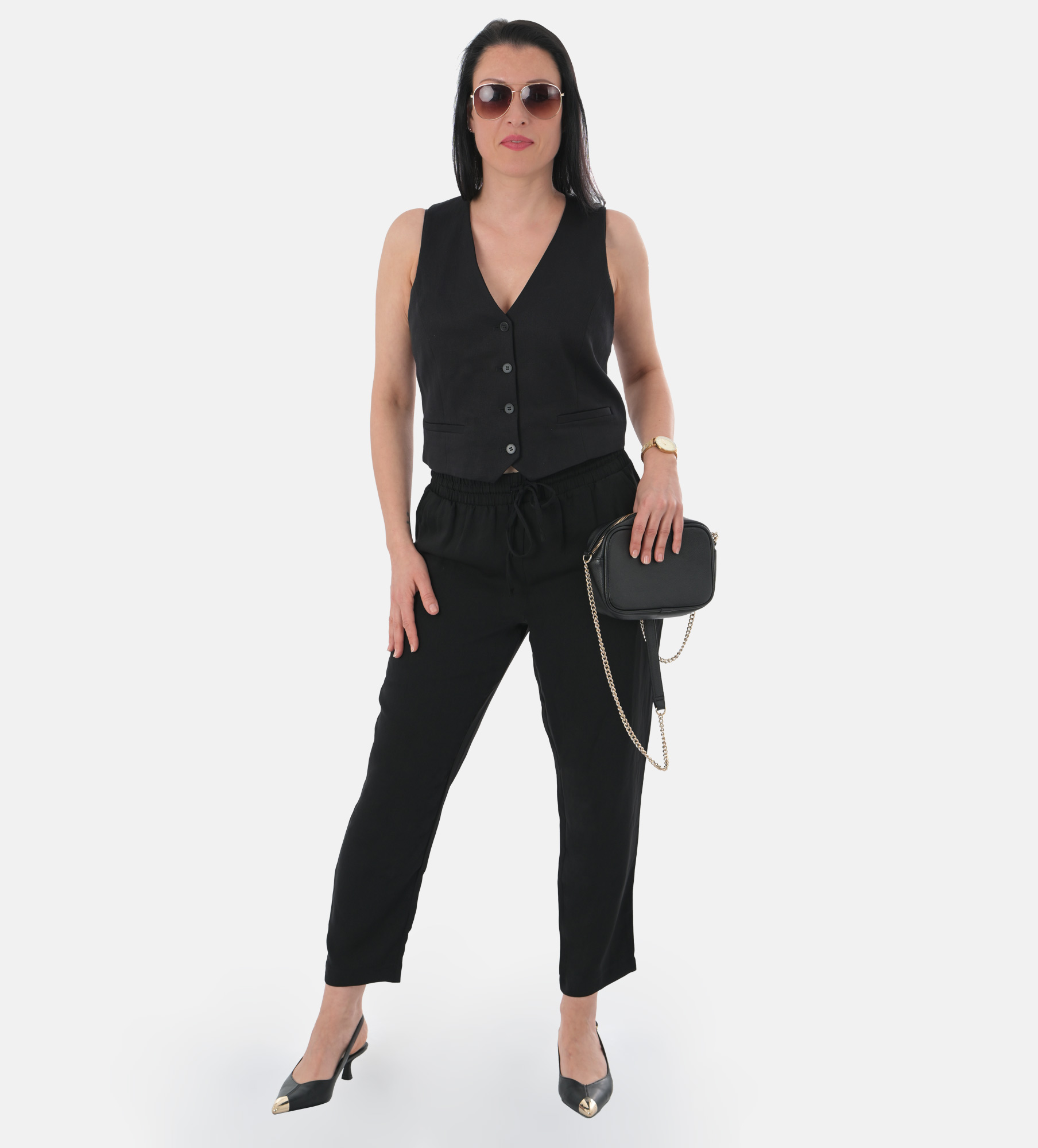 Picture of Pantoneclo Premium Quality Soft Comfortable Polyester Elasticated Adjustable Waist Ladies Palazzo / Trouser / Pajama