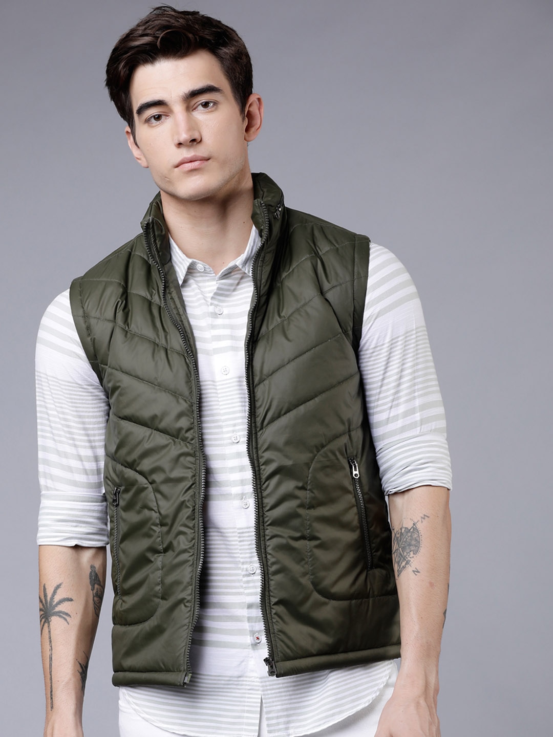 Picture of Pantoneclo Premium Quality Men's Padding Sleeveless Hoodie Jacket