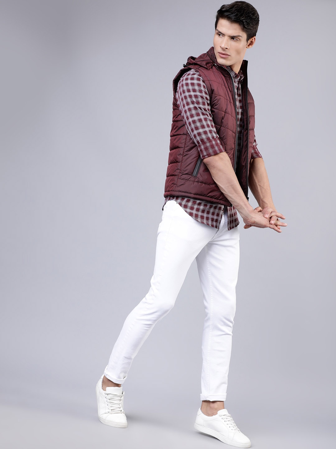 Picture of Pantoneclo Premium Quality Men's Padding Sleeveless Hoodie Jacket