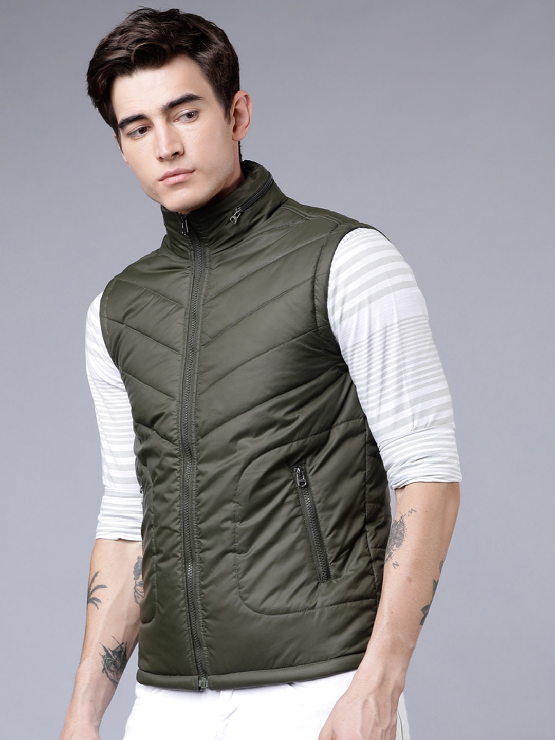 Picture of Pantoneclo Premium Quality Men's Padding Sleeveless Hoodie Jacket