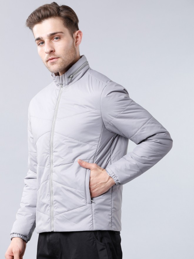 Picture of Pantoneclo Premium Quality Men's Padding Hoodie Jacket - Coronet Blue / Cappuccino / White