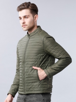 Picture of Pantoneclo Premium Quality Men's Padding Jacket - Black Melange & Mehendi