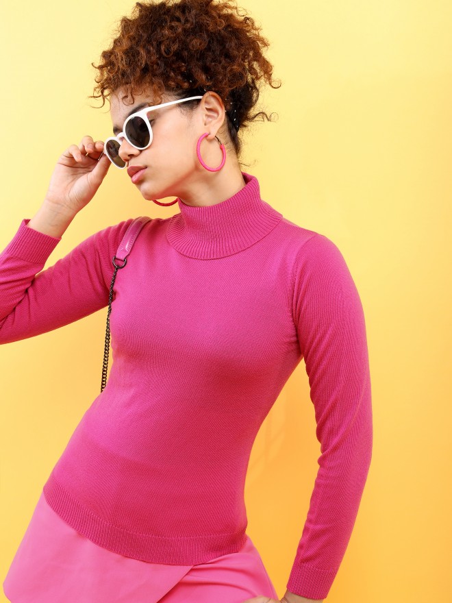 Picture of Pantoneclo Premium Quality Women's Multicolor High Neck Sweater / Cardigan