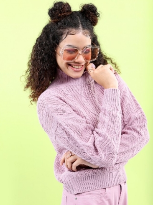 Picture of Pantoneclo Premium Women's Cable Design High Neck Sweater / Cardigan / Pullover