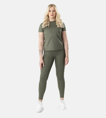 Picture of Leafletic Premium Stretch High Waisted Soft Skin Back Gathering Nylon Legging