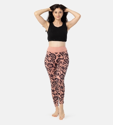 Picture of Leafletic Premium Stretch High Waisted Soft Skin Polyester Floral Printed Legging