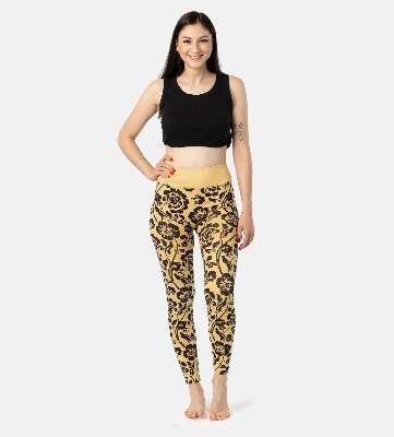 Picture of Leafletic Premium Stretch High Waisted Soft Skin Polyester Floral Printed Legging