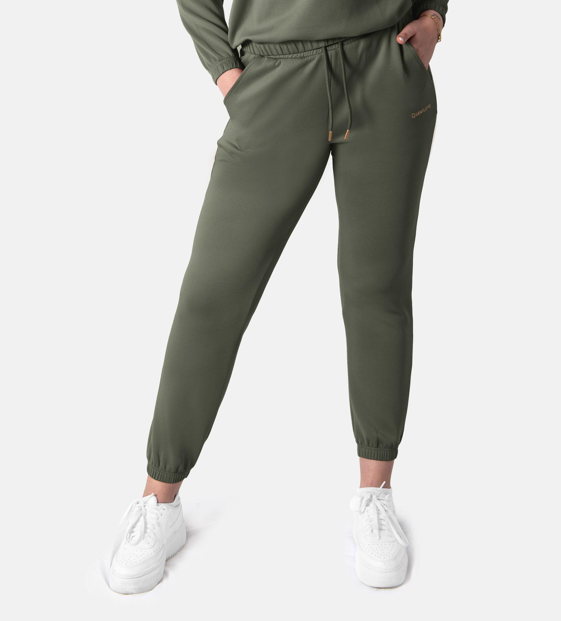 Picture of Leafletic Women's Comfort Jogger Trousers | Soft & Stretchable Activewear Trousers | Stylish Jogger Pants with Pockets for Ladies