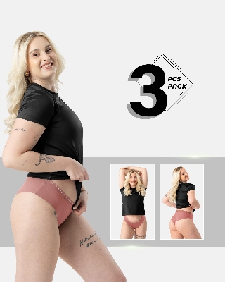 Picture of Leafletic Women's Mid-Rise Hipster Underwear | Soft & Stretchable Panty | Comfortable Hipster Undergarment for Ladies | All-Day Comfort Women's Panties | 3 Piece Combo Pack