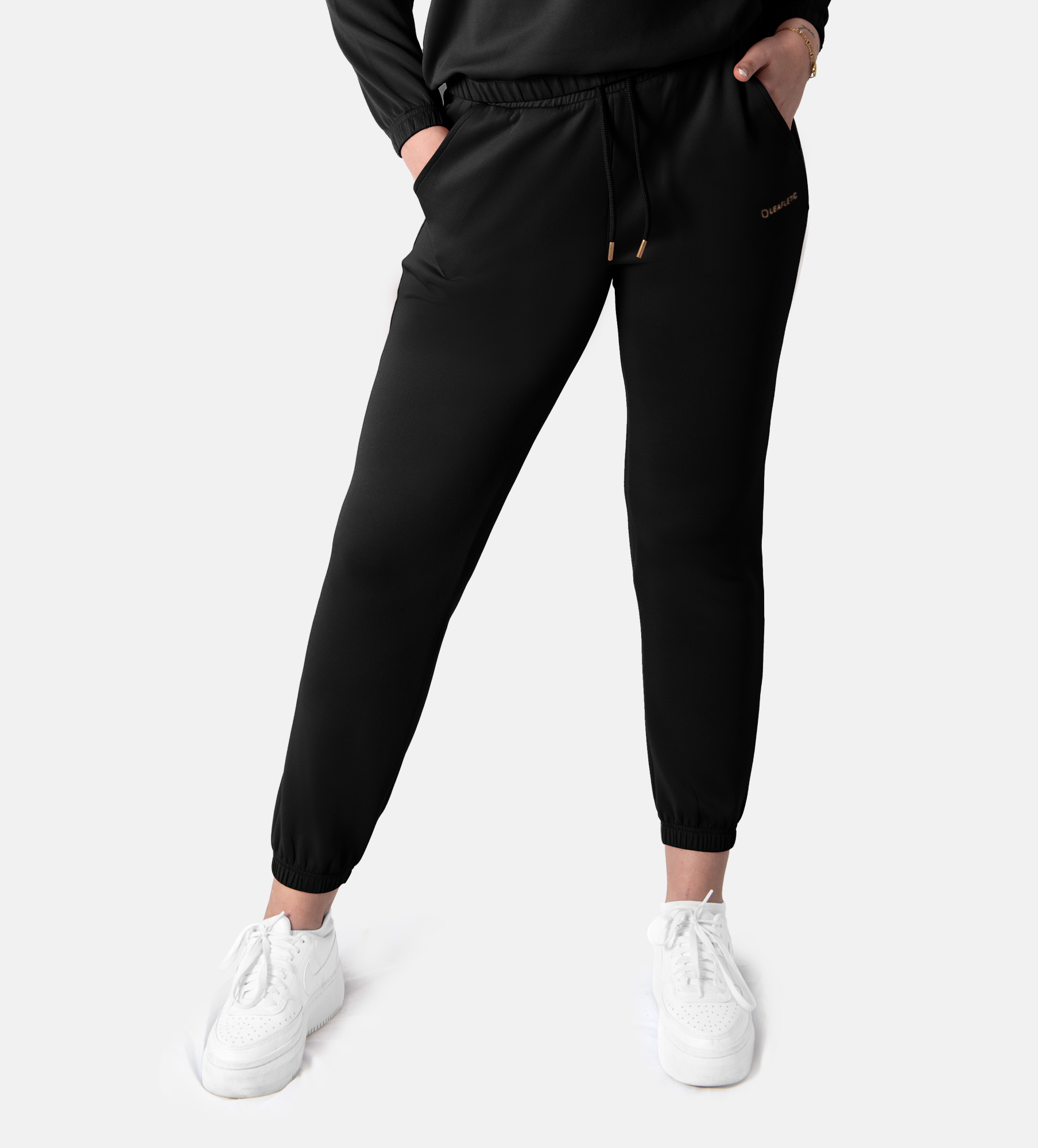Picture of Leafletic Women's Comfort Jogger Trousers | Soft & Stretchable Activewear Trousers | Stylish Jogger Pants with Pockets for Ladies