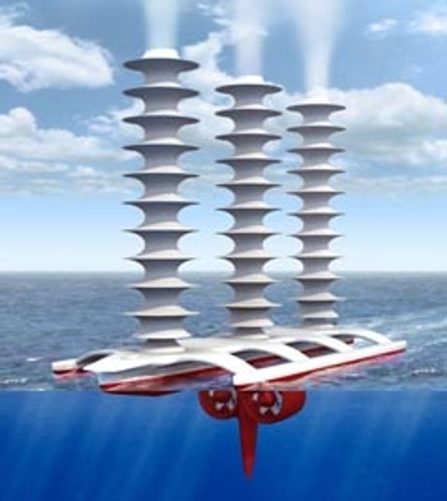 Mô hình tàu Flettner.