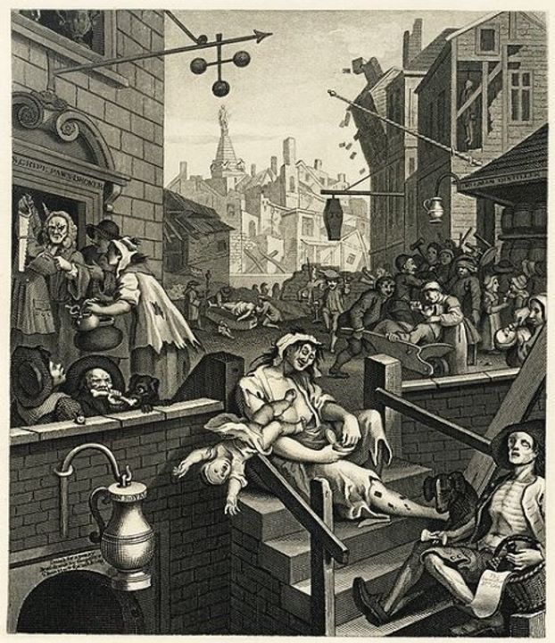 William Hogarth’s Gin Lane (1751)