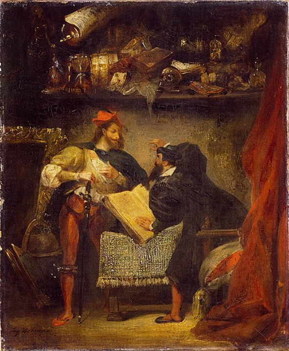 <i>Faust and Mephistopheles</i>, tranh của Eugène Delacroix