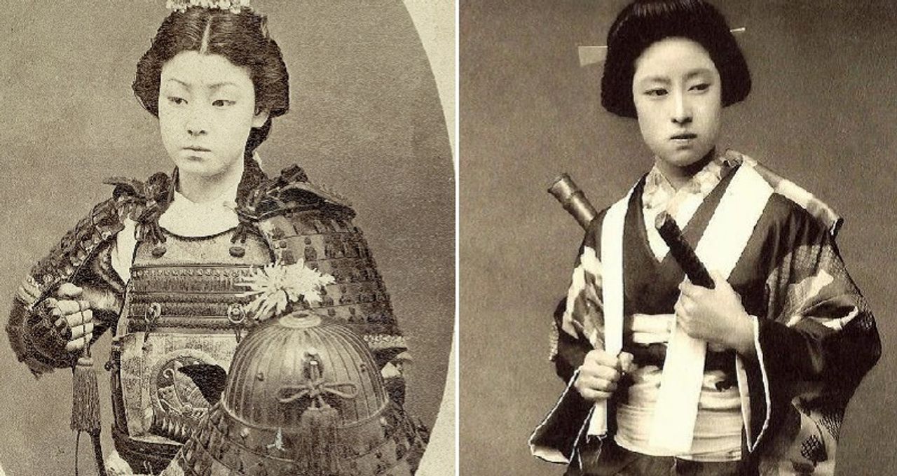 Bức ảnh chụp Samurai nữ (bên trái là <a href="https://en.wikipedia.org/wiki/Nakano_Takeko">Nakano Takeko</a>).