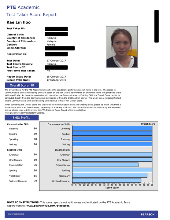 Hiệu lực cũng 2 năm giống IELTS