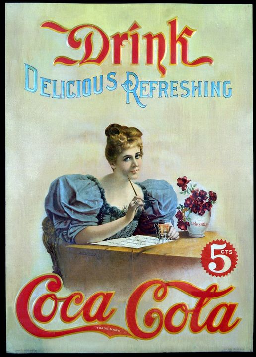 Hình ảnh quảng cáo cho Coca Cola những ngày đầu tiên