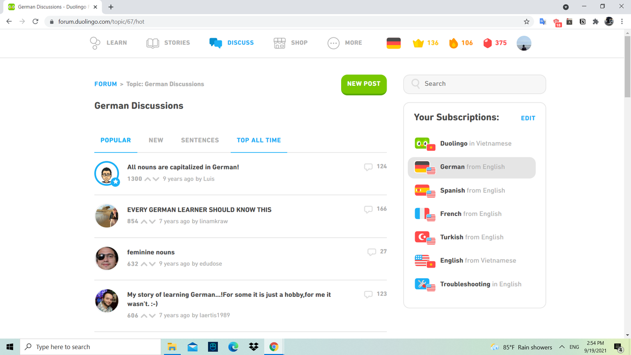 <i>Tận dụng, khám phá các mục có trong duolingo đôi khi sẽ tìm được kiến thức thú vị</i>